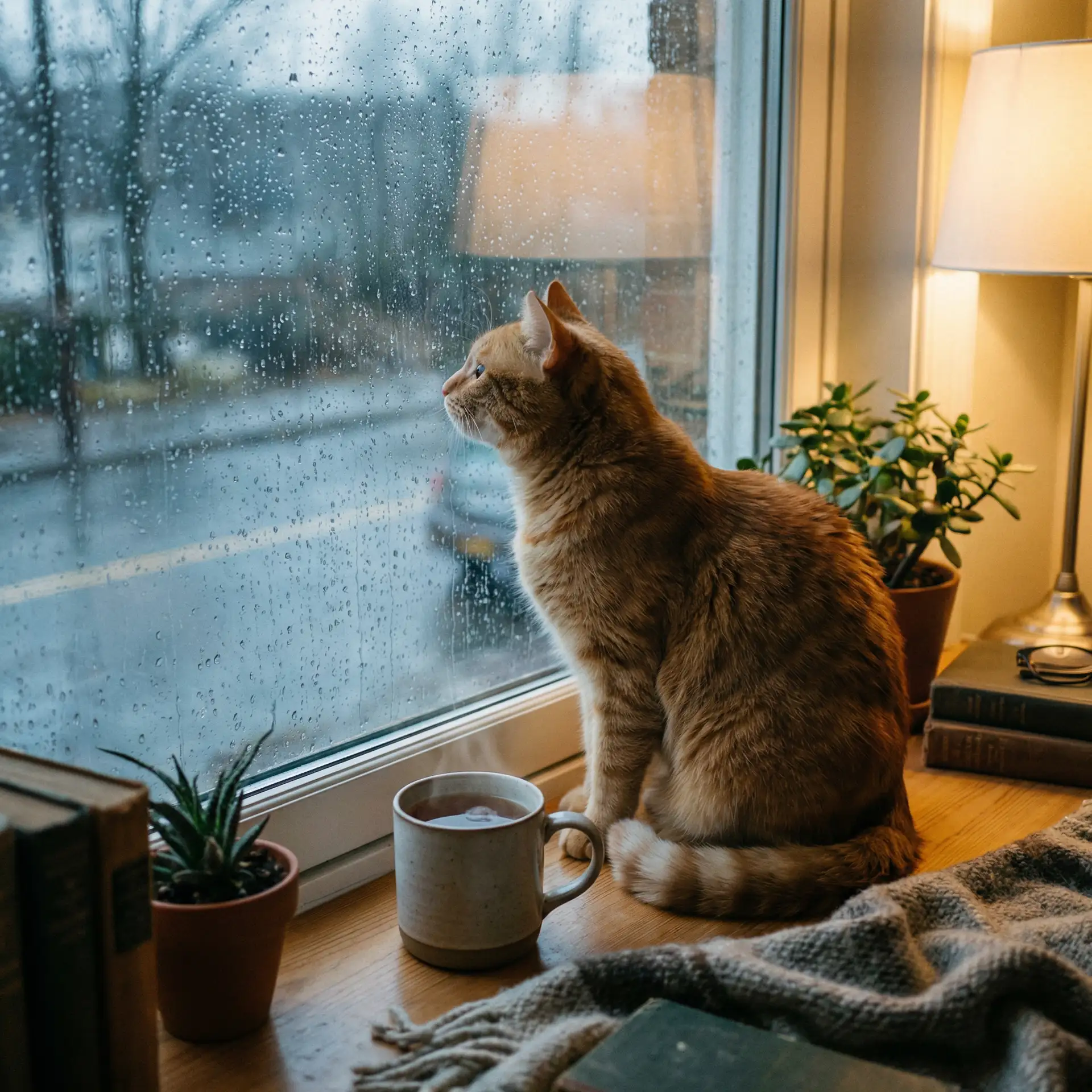 猫咪望着窗外的雨 - 嘟嘟嘟在线视频免费观看高清中文
